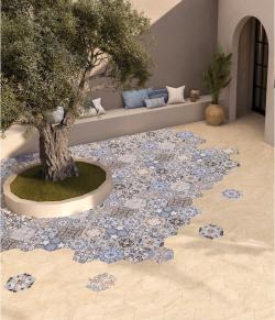 Duratiles 33,5x38,5 İznik Karma Dekor Mat 20 mm uygulama örneği
