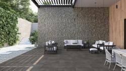 Duratiles 100x100 Noble Antrasit Mat uygulama örneği