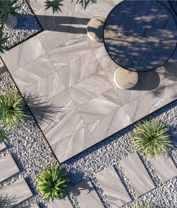 Duratiles 60x120 Cross Gri Mat 20 mm uygulama örneği
