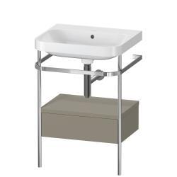 Duravit Happy D.2 metal konsollu ve çekmeceli c-shaped Set 575 mm Taş Grisi Saten Mat Lake HP4840N9292