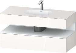 Duravit Studio F. A. Porsche Collection Ankastre lavabo tezgahlı dolap ünitesi ile birlikte 1200 mm Beyaz (parlak) QA4787018220000