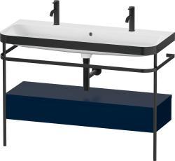 Duravit Happy D.2 metal konsollu ve çekmeceli c-bonded set 1175 mm Gece Mavisi Saten Mat Lake HP4764O98980000
