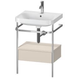 Duravit Happy D.2 metal konsollu ve çekmeceli c-shaped Set 575 mm Taupe Süper Mat HP4840O8383