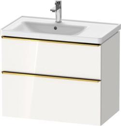 Duravit D-Neo Asma dolap ünitesi Beyaz (parlak) Beyaz Parlak Dekor, Kulp Altın DE4357034220000