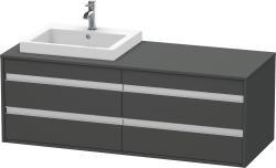 Duravit Ketho Asma dolap ünitesi 1400 mm Grafit Mat KT6757L4949