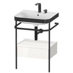 Duravit Happy D.2 metal konsollu ve çekmeceli c-bonded set 575 mm Beyaz (parlak) HP4740E2222