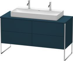 Duravit XSquare Yerden dolap ünitesi için tezgah 1400 mm Gece Mavisi Saten Mat Lake XS4925M9898