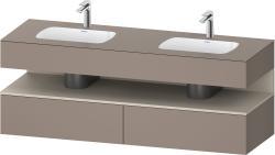 Duravit Studio F. A. Porsche Collection Ankastre lavabo tezgahlı dolap ünitesi ile birlikte 1600 mm Bazalt Mat QA4797083430010