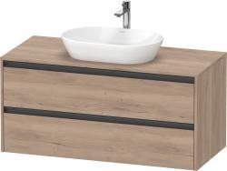 Duravit Ketho.2 Asma dolap ünitesi 1200 mm Marbeled Oak K24897055550000