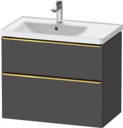 Duravit D-Neo Asma dolap ünitesi Grafit Mat Grafit Mat Dekor, Kulp Altın DE4357034490000