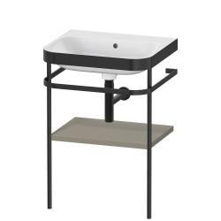 Duravit Happy D.2 c-bonded Metal lavabo konsolu 575 mm Taş Grisi Saten Mat Lake HP4735N9292