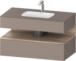 Duravit Studio F. A. Porsche Collection Ankastre lavabo tezgahlı dolap ünitesi ile birlikte 1000 mm Bazalt Mat QA4786055430000