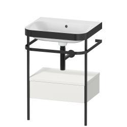 Duravit Happy D.2 metal konsollu ve çekmeceli c-bonded set 575 mm İskandinav Beyazı Saten Mat Lake HP4740N3939