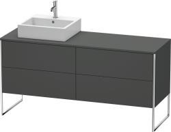 Duravit XSquare Yerden dolap ünitesi için tezgah 1600 mm Grafit Mat XS4924L4949