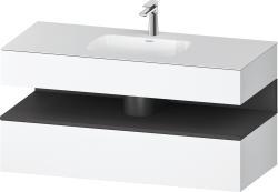 Duravit Studio F. A. Porsche Collection Ankastre lavabo tezgahlı dolap ünitesi ile birlikte 1200 mm Beyaz Mat QA4787049180000