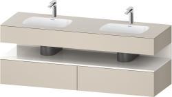Duravit Studio F. A. Porsche Collection Ankastre lavabo tezgahlı dolap ünitesi ile birlikte 1600 mm Taupe Süper Mat QA4797022830010