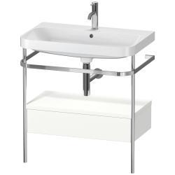 Duravit Happy D.2 metal konsollu ve çekmeceli c-shaped Set 775 mm Beyaz Saten Mat Lake HP4842O3636