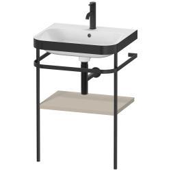 Duravit Happy D.2 c-bonded Metal lavabo konsolu 575 mm Taupe Saten Mat Lake HP4735O6060