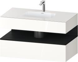 Duravit Studio F. A. Porsche Collection Ankastre lavabo tezgahlı dolap ünitesi ile birlikte 1000 mm Beyaz (parlak) QA4786016220010