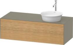 Duravit White Tulip Asma dolap ünitesi Doğal Meşe masif Ön yüzey: Masif Doğal Meşe Mat, Masif ağaç, Gövde: Gri (Taş) Parlak, Boya, Tezgah: Gri (Taş) Parlak, Boya WT4977RH5H2