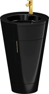 Duravit Starck 1 c-bonded yerden dolap 560 mm Parlak Siyah S19515O34400010
