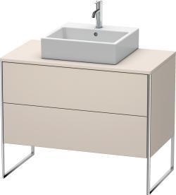 Duravit XSquare Yerden dolap ünitesi için tezgah 1000 mm Taupe Süper Mat