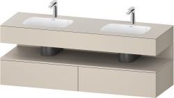 Duravit Studio F. A. Porsche Collection Ankastre lavabo tezgahlı dolap ünitesi ile birlikte 1600 mm Taupe Süper Mat QA4797091830010