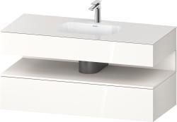 Duravit Studio F. A. Porsche Collection Ankastre lavabo tezgahlı dolap ünitesi ile birlikte 1200 mm Beyaz (parlak) QA4787084220000