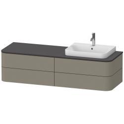 Duravit Happy D.2 Asma dolap ünitesi 1600 mm Taş Grisi Saten Mat Lake HP4963R9292