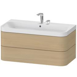 Duravit Happy D.2 c-shaped asma set 975 mm Akdeniz Meşesi Gerçek ahşap kaplama HP4348E7171