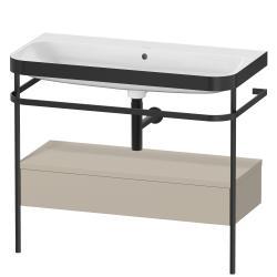 Duravit Happy D.2 metal konsollu ve çekmeceli c-bonded set 975 mm Taupe Saten Mat Lake HP4743N6060