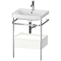 Duravit Happy D.2 metal konsollu ve çekmeceli c-shaped Set 575 mm Beyaz Saten Mat Lake HP4840O3636