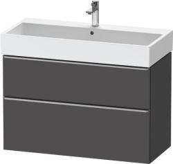 Duravit D-Neo Asma dolap ünitesi Grafit Mat Grafit Mat Dekor, Kulp Paslanmaz çelik DE4374070490000