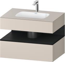 Duravit Studio F. A. Porsche Collection Ankastre lavabo tezgahlı dolap ünitesi ile birlikte 800 mm Taupe Dekoru QA4785016910000