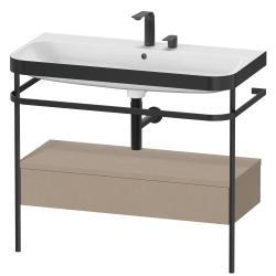 Duravit Happy D.2 metal konsollu ve çekmeceli c-bonded set 975 mm Keten Dekor HP4743E7575