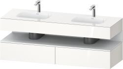 Duravit Studio F. A. Porsche Collection Ankastre lavabo tezgahlı dolap ünitesi ile birlikte 1600 mm Beyaz (parlak) QA4797018220000