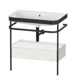 Duravit Happy D.2 metal konsollu ve çekmeceli c-bonded set 775 mm İskandinav Beyazı Saten Mat Lake HP4742N3939