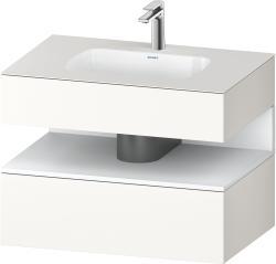 Duravit Studio F. A. Porsche Collection Ankastre lavabo tezgahlı dolap ünitesi ile birlikte 800 mm Beyaz Süper Mat QA4785018840010