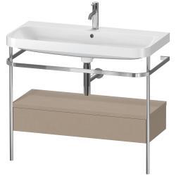 Duravit Happy D.2 metal konsollu ve çekmeceli c-shaped Set 975 mm Keten Dekor HP4843O7575