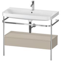 Duravit Happy D.2 metal konsollu ve çekmeceli c-shaped Set 975 mm Taupe Saten Mat Lake HP4843O6060