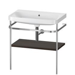 Duravit Happy D.2 c-shape Metal lavabo konsolu 775 mm Fırçalanmış Ceviz HP4837N6969
