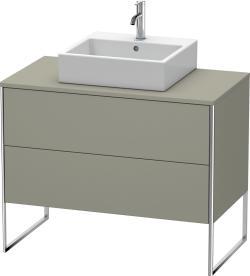 Duravit XSquare Yerden dolap ünitesi için tezgah 1000 mm Taş Grisi Saten Mat Lake