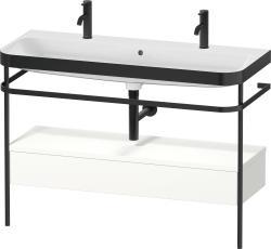 Duravit Happy D.2 metal konsollu ve çekmeceli c-bonded set 1175 mm Beyaz Saten Mat Lake HP4764O36360000
