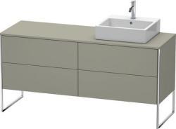 Duravit XSquare Yerden dolap ünitesi için tezgah 1600 mm Taş Grisi Saten Mat Lake XS4924R9292