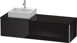 Duravit XSquare Asma dolap ünitesi 1600 mm Parlak Siyah XS4914L4040
