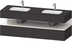 Duravit Studio F. A. Porsche Collection Ankastre lavabo tezgahlı dolap ünitesi ile birlikte 1600 mm Grafit Süper Mat QA4797022800010