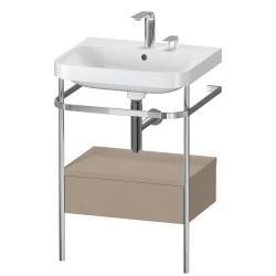 Duravit Happy D.2 metal konsollu ve çekmeceli c-shaped Set 575 mm Keten Dekor HP4840E7575