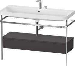 Duravit Happy D.2 metal konsollu ve çekmeceli c-shaped Set 1175 mm Grafit Süper Mat HP4844E80800000