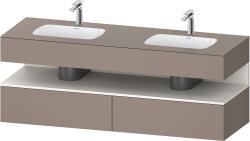 Duravit Studio F. A. Porsche Collection Ankastre lavabo tezgahlı dolap ünitesi ile birlikte 1600 mm Bazalt Mat QA4797084430000