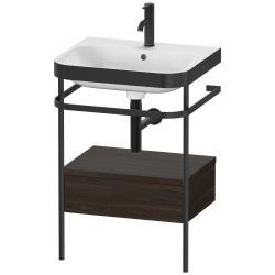 Duravit Happy D.2 metal konsollu ve çekmeceli c-bonded set 575 mm Fırçalanmış Ceviz HP4740O6969